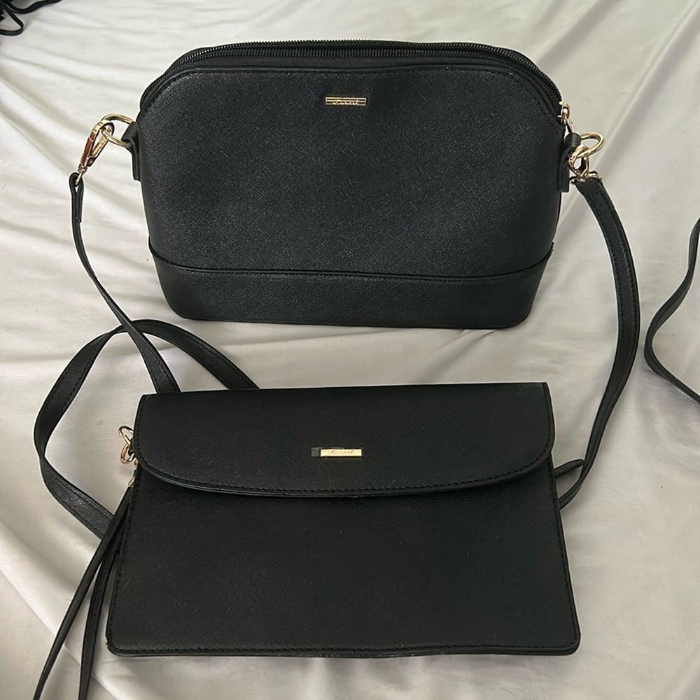 Black crossbody and wristlet bundle